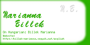 marianna billek business card